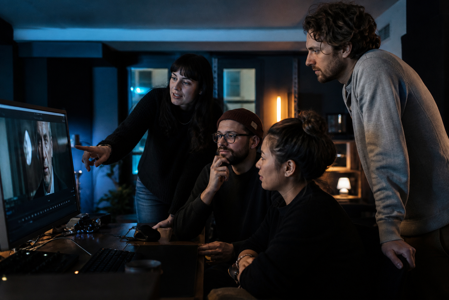 Équipe Diaframe en session de visionnage